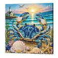 thumbnail image 2 of Crab Pearl Diamond Art Kit, Coastal Animal Diamond Painting with Pearl Rhinestones, 11.8 in DIY Home Decor Craft for Adults, 2 of 4