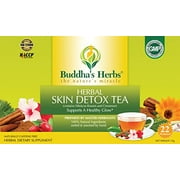 Buddha's Herbs Skin Detox Tea with Hibiscus and Cinnamon, 44 Tea Bags (Pack of 2)