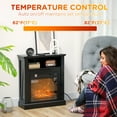 thumbnail image 5 of HOMCOM 27" Electric Fireplace with Mantel, Replaceable Fireplace Insert Heater with Realistic Log and Flame Effect, Remote, Black, 5 of 9