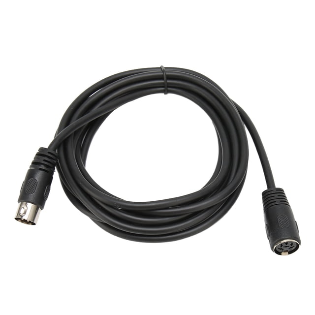 Cable de extensión de señal de datos de sonido DIN macho a hembra de 6 pines para dispositivos de sonido digital de 3 m/9,8 pies