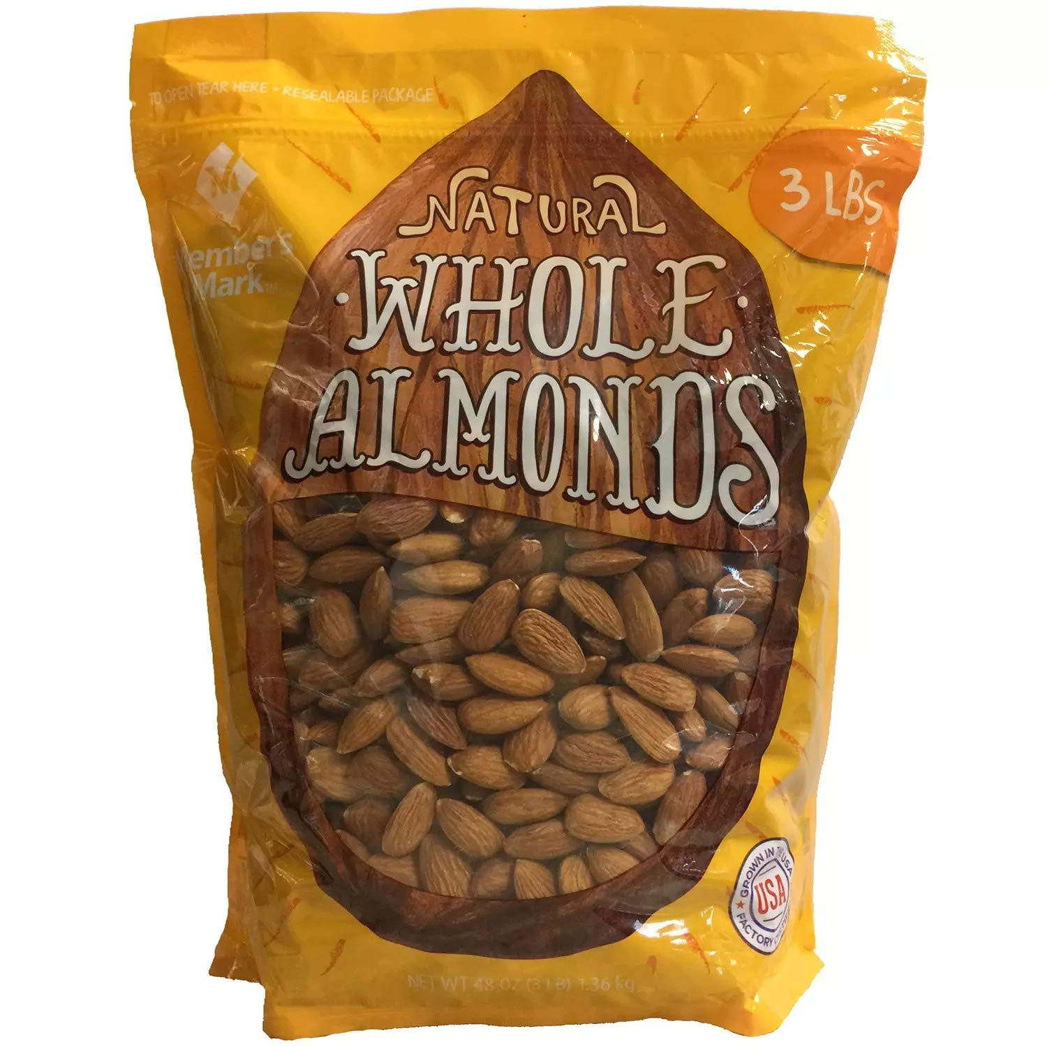M.M  Natural Whole Almonds (3 lbs.)