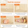 thumbnail image 4 of Lifewit Organizador de Armario Transparente Ajustable, Separador Pl&aacute;stico para Bolsos, Estante Extensible, Divisor de Estanter&iacute;a, Soporte Almacenamiento Dormitorio Armario, Pack, 4 of 8