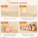 thumbnail image 4 of Lifewit Organizador de Armario Transparente Ajustable, Separador Pl&aacute;stico para Bolsos, Estante Extensible, Divisor de Estanter&iacute;a, Soporte Almacenamiento Dormitorio Armario, Pack, 4 of 8