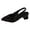 Black, variant on Women's Summer Fashion Rhinestone Decorated Closed Toe Square Heel Sandals, Rhinestone Decoration, Closed Toe, 1 Pair of Sandals, Sizes 36-43 - for Summer Glamorous Wear