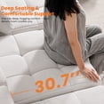 thumbnail image 4 of 146" Modular Sectional Sofa Oversized U-Shaped Cloud Boneless Sofa for Living Room, No Assembly, White, 4 of 9