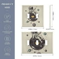 thumbnail image 2 of Yayeee Toggle Light Switch Wall Plate 3-Gang 6.37"x4.48" Decorative Outlet Cover, Beige Astronaut Planet, 2 of 7