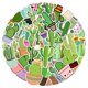 thumbnail image 2 of Calcomanías de graffiti de vinilo impermeables con forma de cactus, 50 unidades, 2 of 4