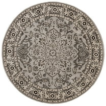 SAFAVIEH Antiquity Conway Oriental Wool Area Rug, Gray/Beige, 6' x 6' Round