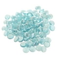 thumbnail image 1 of Blesiya 100xSolid Clear Marbles Balls Flat Tank Guios Piedras de cristal Azul transparente Zulema cuentas de mármol de cristal, 1 of 7