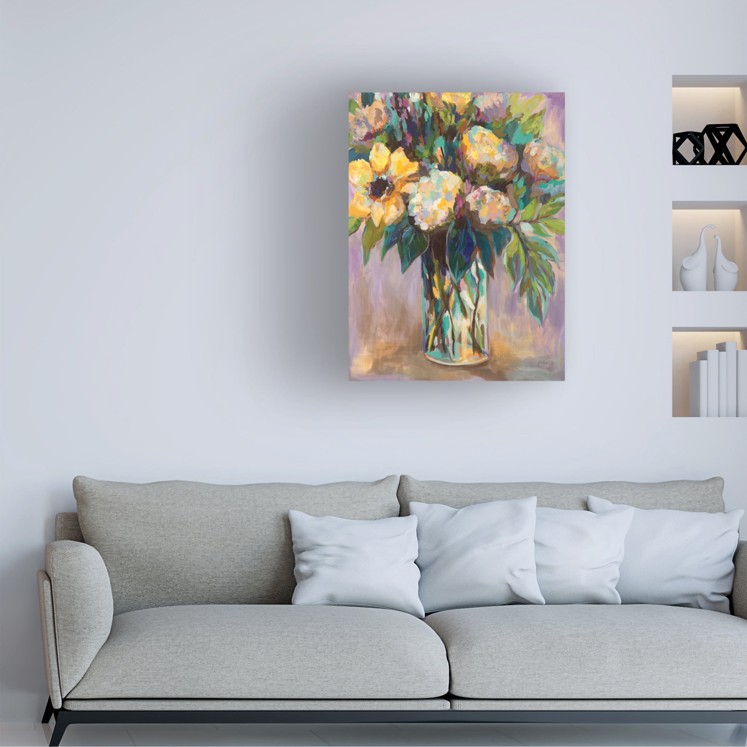 Jeanette Vertentes 'Summmer Floral' Canvas Art