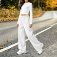 thumbnail image 4 of LUGOGNE Boys Girls Fleece Lined Sweatpants Kids Wide Leg Winter Pants with Pockets Comfortable Loose Lounge Track Pants, 4 of 9