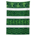 thumbnail image 3 of Ambesonne Irish Tablecloth Rectangular Table Cover, Shamrock Borders Art, 60"x90", Forest Green White, 3 of 4