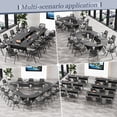 thumbnail image 4 of 8 PACK Folding Conference Tables with Wheels Mobile Meeting Table Rolling Conference Room Tables Seminar Tables for Office Training Classroom-Fan Shaped, 4 of 7