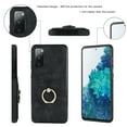 thumbnail image 3 of PU Leather Case for Samsung Galaxy S20 FE 6.5 Inch with Ring Holder Kickstand Card Slots Slim Fit Cover, Soft TPU Bumper Shockproof Non-Slip Protective Phone Case for Samsung Galaxy S20 FE,Black, 3 of 17