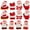 Red, variant on Ostracsh 12pcs Mini Christmas Figurines Santa Claus Resin Ornaments for Crafts Dollhouse Decorations Cake Toppers
