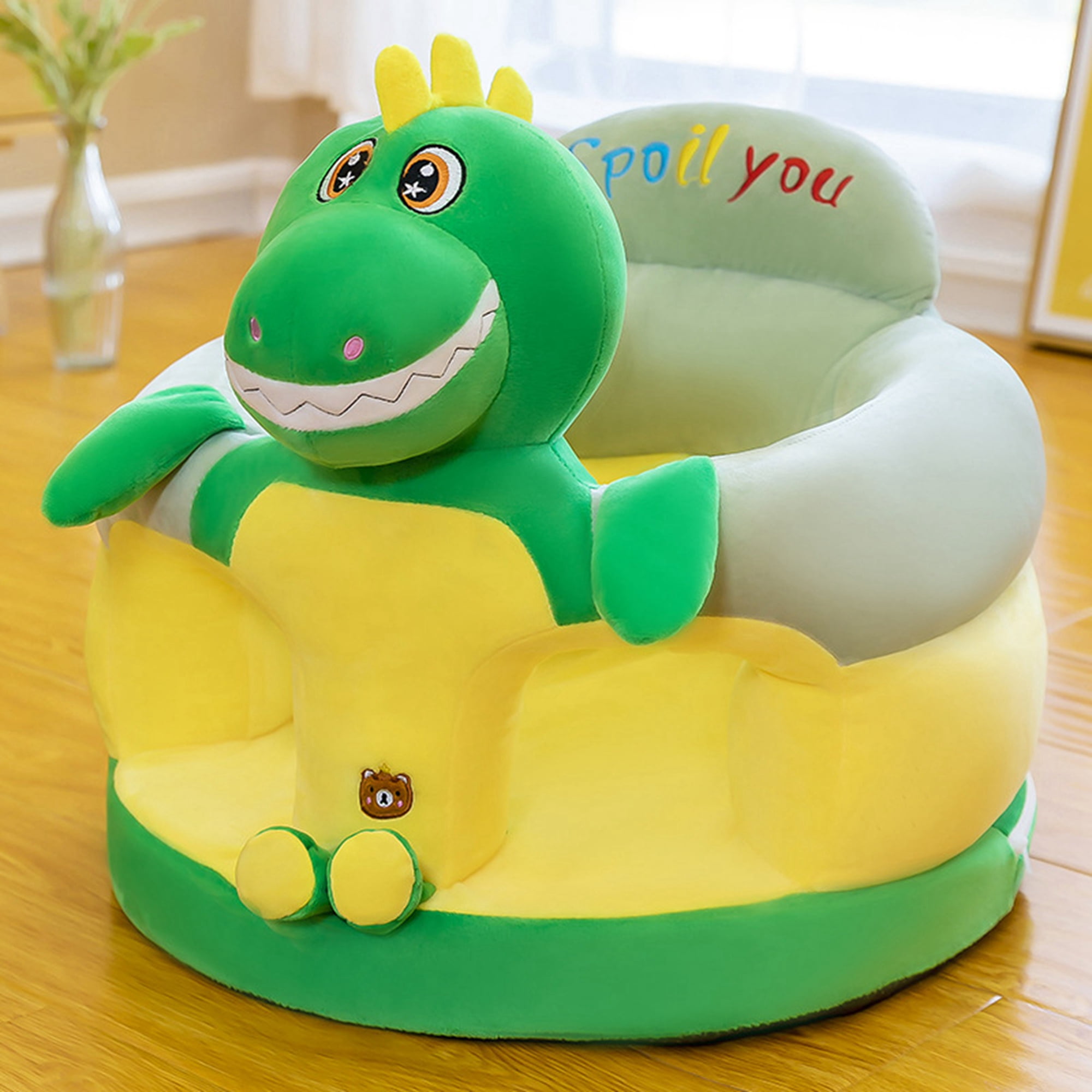Le Siège De Soutien Pour Bébé En Peluche Douce Maintient Une Posture Assise Confortable Et Apprend à S'asseoir Sur Une Chaise Pour Les Nourrissons Et Les Tout-petits (GREEN