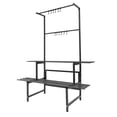 thumbnail image 4 of Wildnix Modern Carbon Steel Plant Stand with Multi-Tier Design, Adjustable Feet, Hanging Rods, Suitable for Indoor & Outdoor Use, 4 of 6