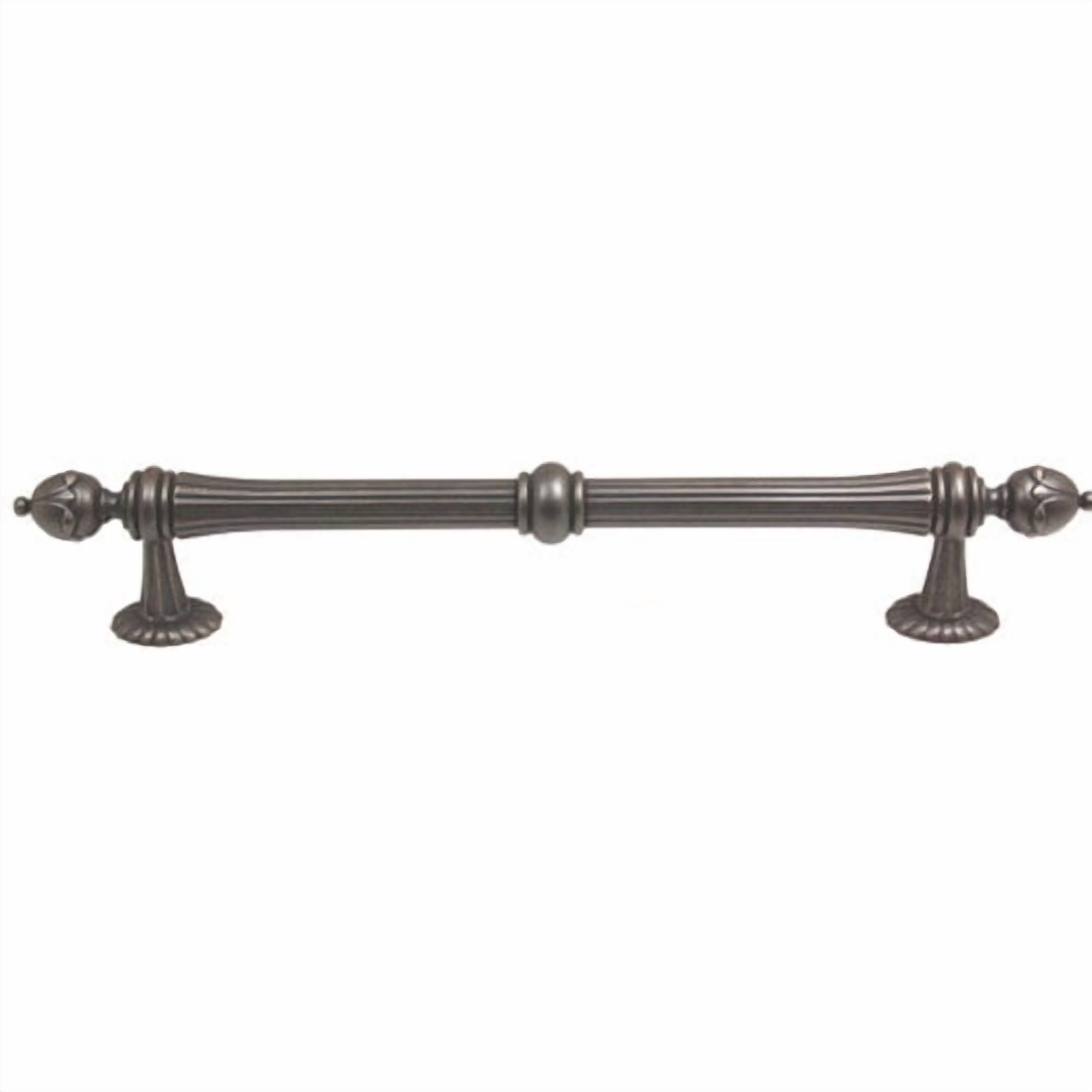 Ornate 12" Center Appliance Pull, Polished Brass