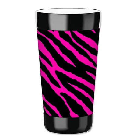 

Mugzie 16-Ounce Tumbler Drink Cup with Removable Insulated Wetsuit Cover - Pink Zebra