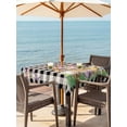 thumbnail image 2 of Outdoor Tablecloth with Umbrella Hole and Zipper, Easter Bunny Square Table Cloth 54x54 Inch Waterproof Tablecloth, Spring Easter Eggs Floral Black White Check Picnic Table Cover for Patio Camping, 2 of 7