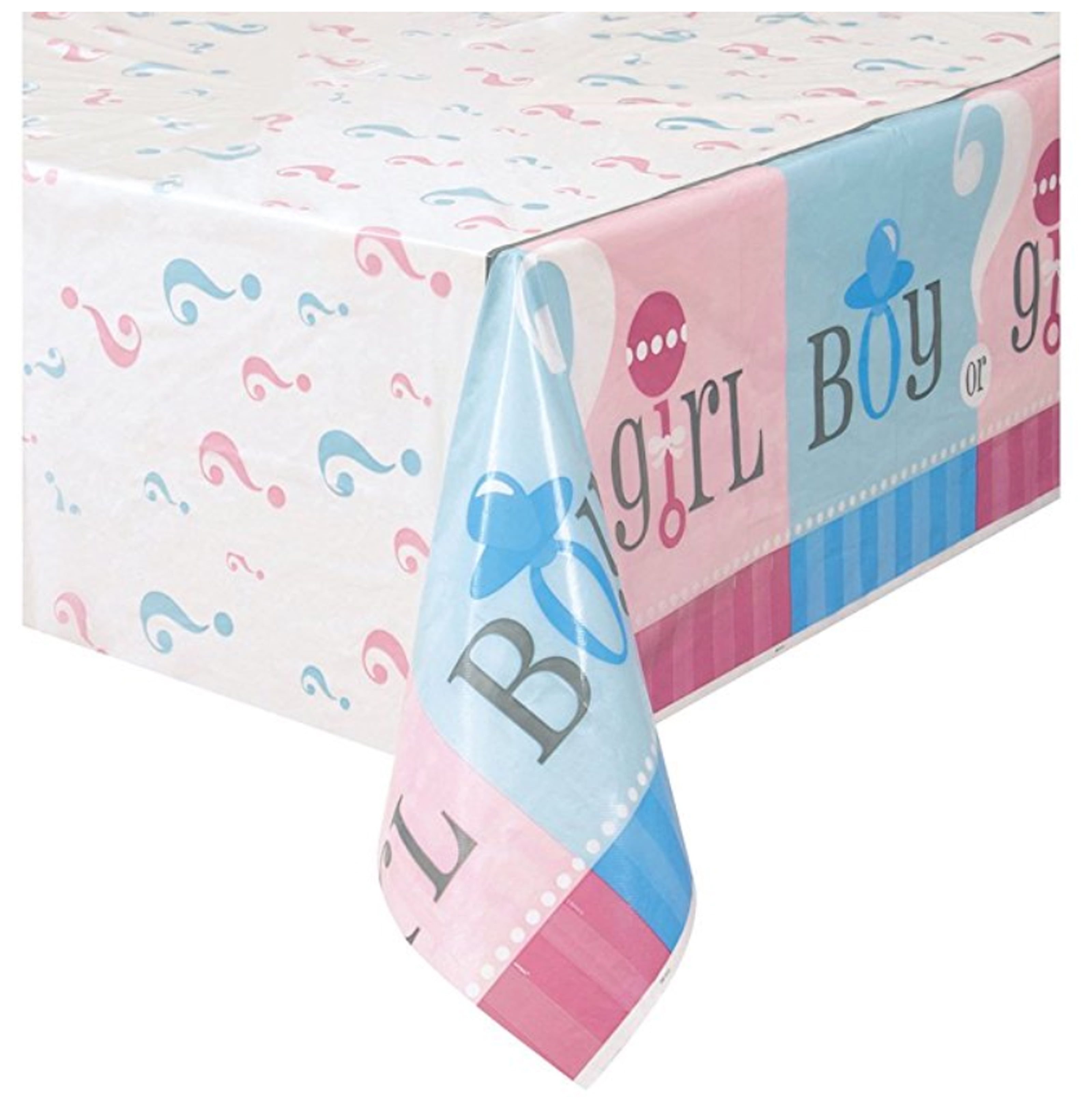 4 Pack Plastic Tablecloth Pink /& Light Blue Birthday Decorations Baby Shower Gender Reveal Unicorn Party Supplies Girl /& Boy 70 X 42 Disposable Table Cover for Rectangle Tables 4