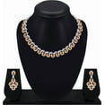 thumbnail image 2 of Parshwa Creations Exquisite Indian Bollywood Wedding Silver Plated Choker Necklace Set, 2 of 5