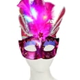 thumbnail image 3 of Masque de Fête Lumineux Coloré en Fibre pour Femmes Plume Mystérieuse, 3 of 4