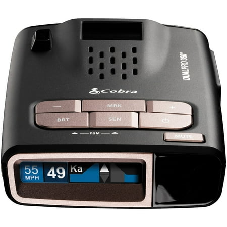 Cobra Electronics 0180011-1 Elite Series DualPro 360 Degree Advanced Radar/Laser Detector