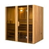 ALEKO STI4HEM Hemlock Indoor Wet or Dry Steam Room Sauna with 6 kW Harvia KIP Heater, 4 Person