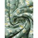 thumbnail image 5 of Vestido de verano floral para mujer Inspire Chic con cuello con volantes, cintura fruncida y mangas cortas, color verde claro, 5 of 5
