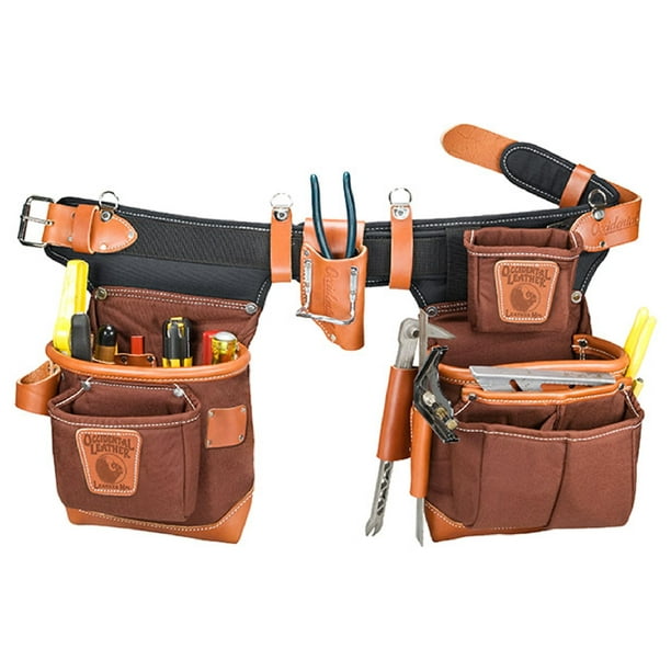 Juego de bolsas para herramientas Occidental Leather, ajustable a la medida, FatLip, 24 bolsillos