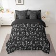 thumbnail image 2 of Castle Fairy Boys Girls Grey Flower Twin Bedding Sets,Floral Leaves Bedding Comforter Set, 2 of 8