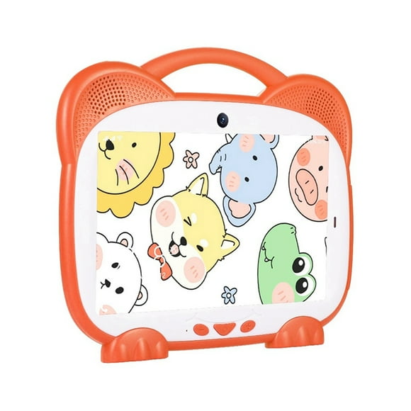 7 Inch Kids Tablet Quad Core 1+8G Dual Card WiFi Android 7.0 Tablets for Study Education Kids Gift Kids Software,Orange