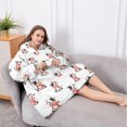 thumbnail image 5 of Oversized Wearable Blanket Hoodie,White Cow Scarf Pattern Sherpa Blanket Hoodie with Super Pockets,Super Warm Fuzzy Pullover for Women & Men, 5 of 6