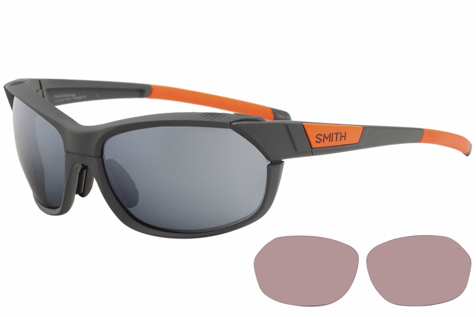SMITH-OVERDRIVE/N 0NVJ/QB Oval Sunglasses Gray/Orange Gray