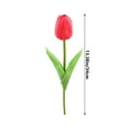 thumbnail image 3 of Bcylexb 10 Bundles 13.8" Simulation Tulips, Artificial Flowers Holiday Decoration for Home, Decorative Fake Flowers for Display and Tabletop Decor, Red, 3 of 6