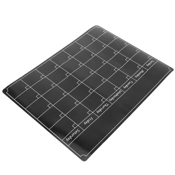 Milisten Magnetic Refrigerator Whiteboard Daily Planner Black for Home Use 1Set