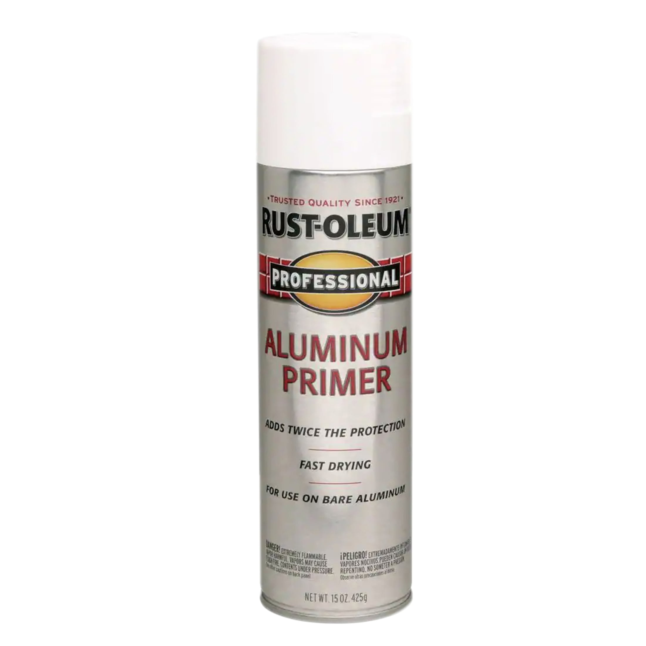 (12 pack) 6 Pack, Aluminum Primer, Rust-Oleum Professional High Performance Flat White Enamel Spray Paint-254170, 15 oz