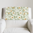 thumbnail image 2 of TSOVTHRID Floral Pale Green Print PU Leather Headrest Cover Non Slip Sofa Headrest Protector for Recline Chair Head Rest Slipcover with Adhesive Backed Hook and Loop,17x27in, 1 Piece, 2 of 7