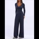 thumbnail image 4 of Conjuntos de 2 Piezas para Mujer para Estar en Casa en Otoño, Camisetas con Cuello Redondo y Pantalones Anchos, Conjuntos Casuales A Juego. Azul Oscuro XL, 4 of 8