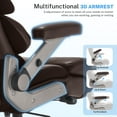 thumbnail image 4 of WOSDOM Big and Tall Office Chair 700lbs, Large High Back Executive Chair with Extra Wide Seat, Heavy Duty Rocking Computer Chair, 3D Flip Arms, Adjustable Lumbar Support, Brown, 4 of 9