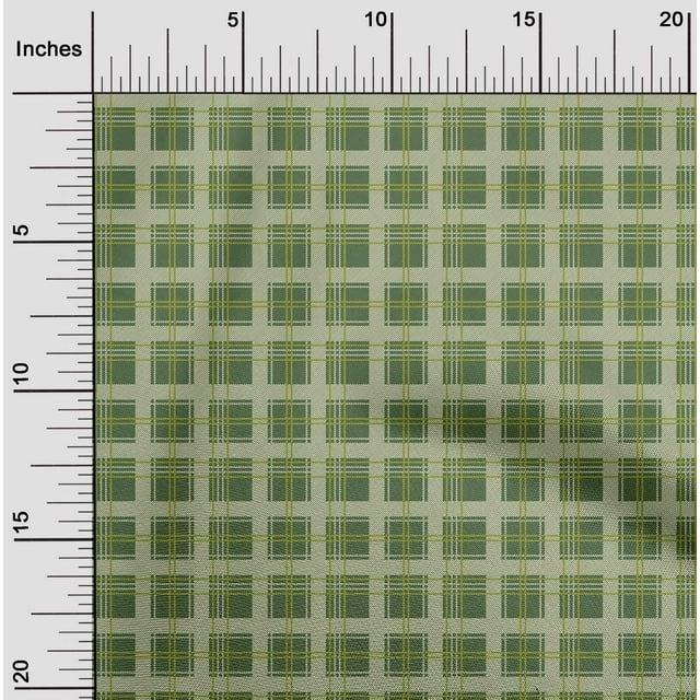 oneOone Cotton Cambric Fabric Tartan Check Print Fabric BTY 56 Inch Wide