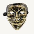 thumbnail image 1 of Máscara Ghost Dance Halloween V Retro Vendetta Dorada PVC 17x20 cm, 1 of 1