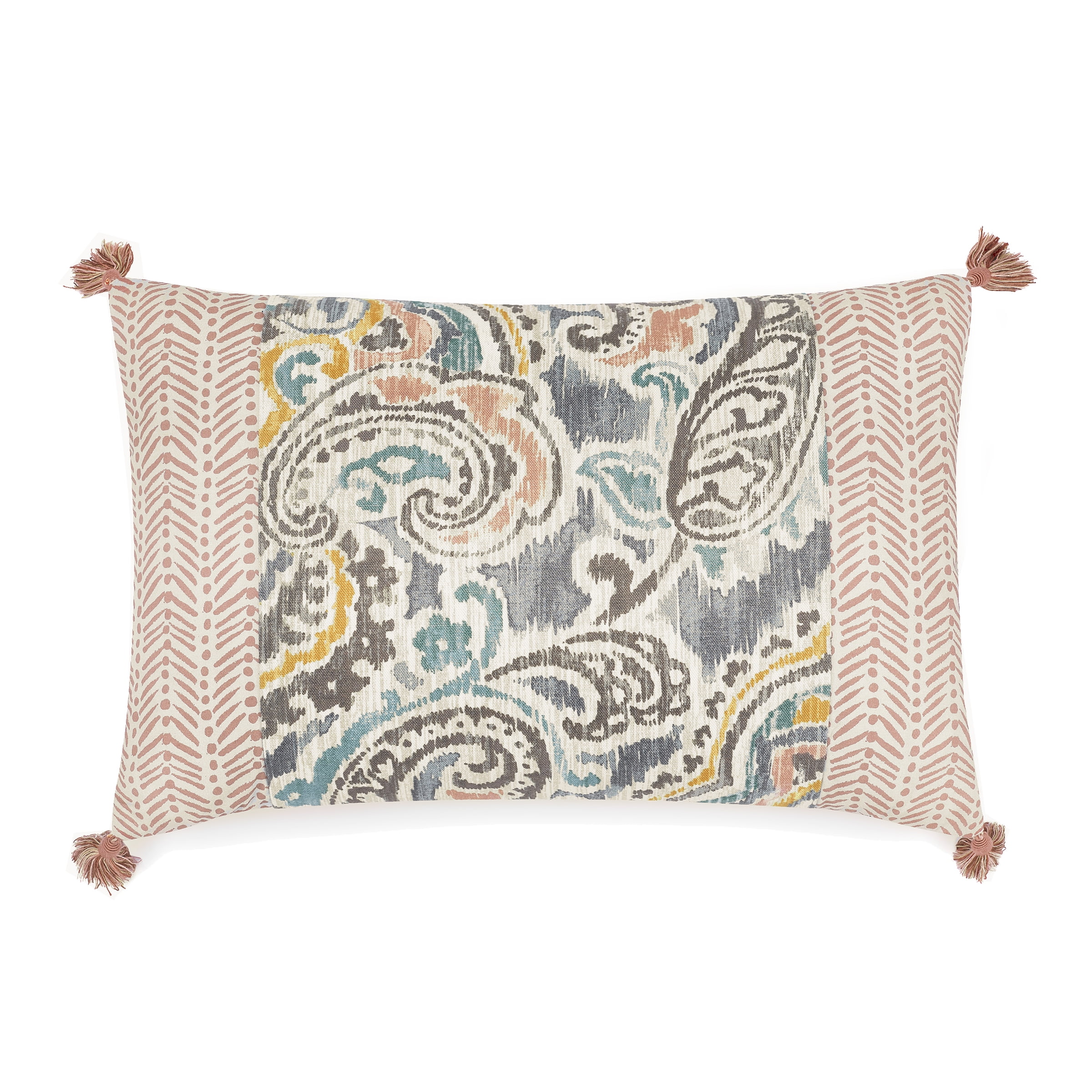 Waverly Artisanal Oblong Pieced Reversible Decorative Accessory Pillow