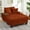 Orange, variant on Chaise Lounge Chair Indoor with 180°Rotating Table and USB Ports, Corduroy Sleeper Sofa Bed with Bluetooth Speaker and Cup Holder for Living Room, Black