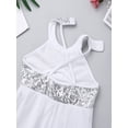 thumbnail image 5 of renvena Kids Big Girls Halter Sequins Lyrical Latin Dance Figure Skating Costume Dresses, 5 of 7