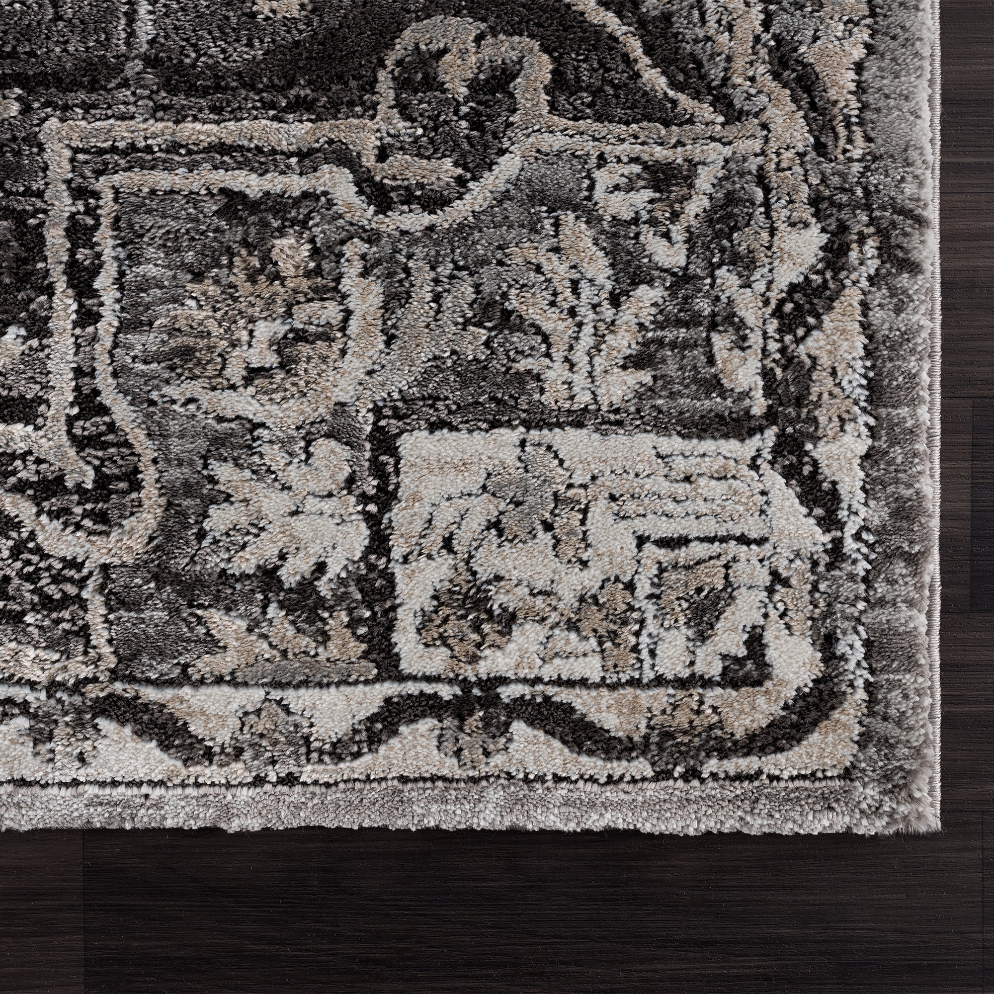 United Weavers Edinson Estrella Transitional Medallion Accent Rug, Grey, 1'10" x 3'