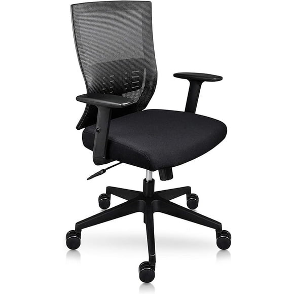Silla de Oficina Ejecutiva I SEATING Trento Negra, Ajustable en Altura, con Soporte Lumbar y Brazos Ajustables