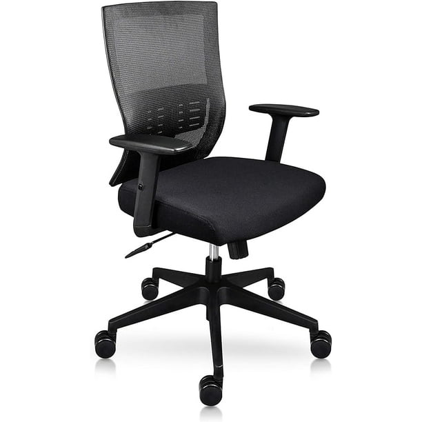 Silla de Oficina Ejecutiva I SEATING Trento Negra, Ajustable en Altura, con Soporte Lumbar y Brazos Ajustables