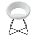 thumbnail image 5 of Nouvelle Upholstered Fabric Dining Chair Set of 2 Black White, 5 of 7